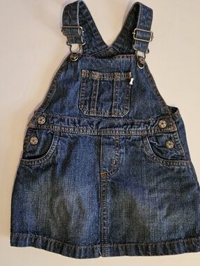 Denim Skirt Overalls Flower Decal 18M